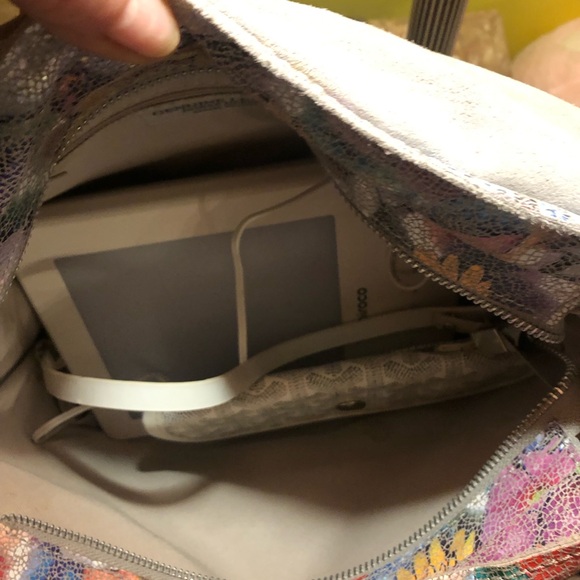 Beautiful ‘Borse In Pelle’ Italian Crackled Leather crossbody Bag - Picture 7 of 12